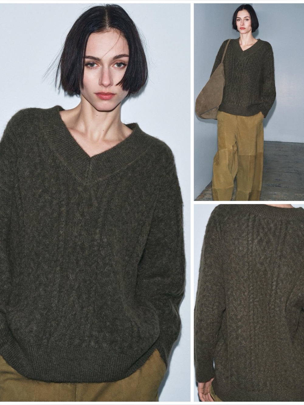 ZARA ~ Oversized cable knit sweater
